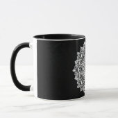 Elegante Monochromatische Mandala Mok (Links)