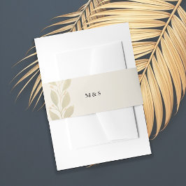 Elegante Monochromatische Pastel Aarde Gepersonali Uitnodigingen Wikkel