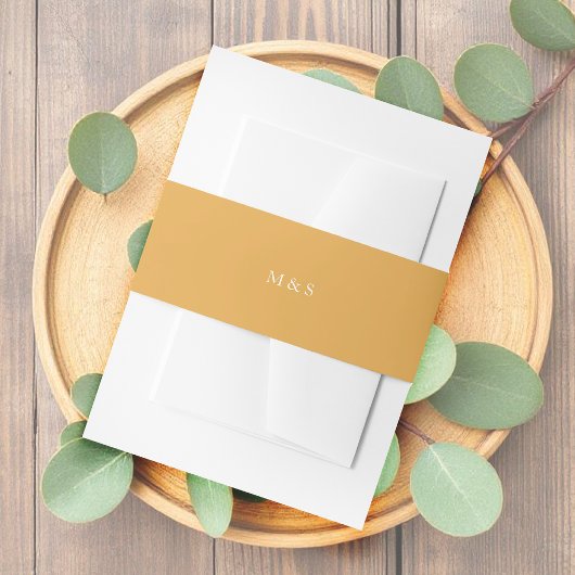 Elegante Monochromatische Pastel Aarde Gepersonali Uitnodigingen Wikkel