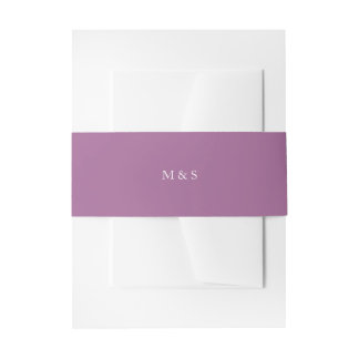 Elegante Monochromatische Pastel Paarse Gepersonal Uitnodigingen Wikkel