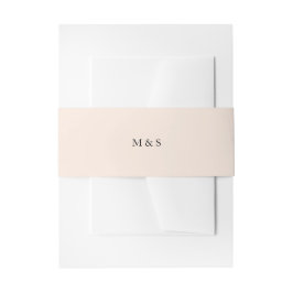 Elegante Monochromatische Pastel Roze Gepersonalis Uitnodigingen Wikkel