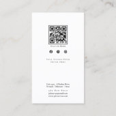 Elegante Monochrome Black Loyalty Kaart Visitekaartje (Achterkant)