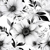 Elegante monochrome botanische douchegordijn