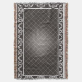 Elegante Monochrome Damask Gooi Deken (Voorkant Verticaal)