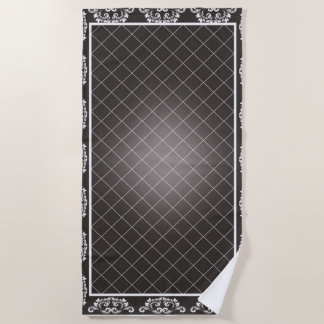 Elegante Monochrome Damask strandlaken