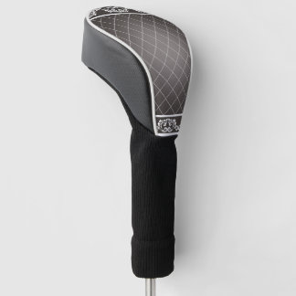Elegante monochrome damast strandhanddoek golfheadcover