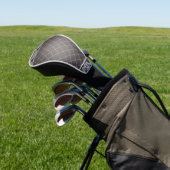 Elegante monochrome damast strandhanddoek golfheadcover (Insitu)