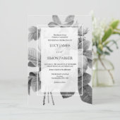 Elegante monochrome Franse vintage rozen Kaart (Staand voorkant)