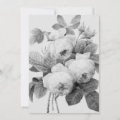 Elegante monochrome Franse vintage rozen Kaart (Achterkant)