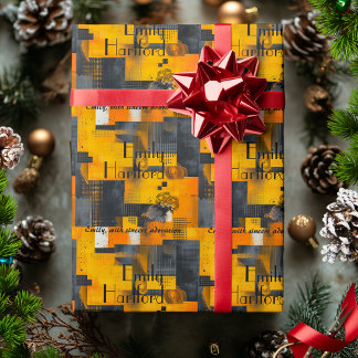 Elegante monochrome geometrische cadeauverpakking cadeaupapier
