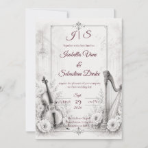 Elegante Monochrome Muzikale Bruiloft