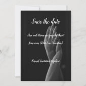 Elegante monochrome Save the Date kaart (Voorkant)