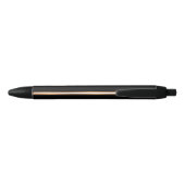 Elegante monografie zwart goud naam script classy zwarte inkt pen (Achterkant)