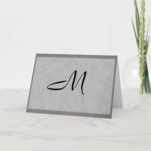 Elegante monografische briefkaart (Voorkant)