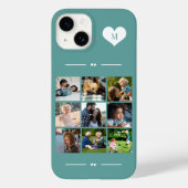 Elegante monogram 9 foto collage Case-Mate iPhone case (Achterkant)
