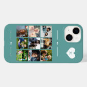 Elegante monogram 9 foto collage Case-Mate iPhone case (Achterkant (horizontaal))