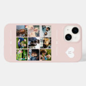 Elegante monogram 9 foto collage Case-Mate iPhone case (Achterkant (horizontaal))