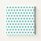 Elegante Monogram Abstract Teal Journaal Notitieboek (Achterkant)