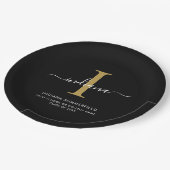 Elegante Monogram Afstuderen 2026 Feest Papieren Bordje (Gekanteld)