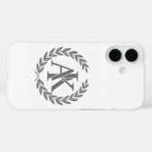 Elegante Monogram AK Persoonlijke iPhone Hoes - Mi (Achterkant (horizontaal))