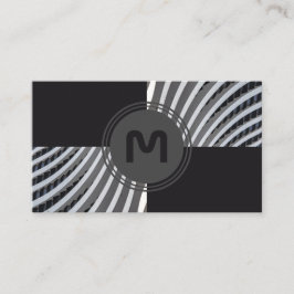 Elegante monogram architectuur tweetonige tegels visitekaartje