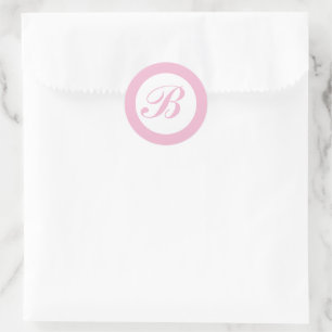 Elegante monogram baby shower enveloppe sealer ronde sticker