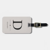 Elegante Monogram Bagage Label (Voorkant horizontaal)