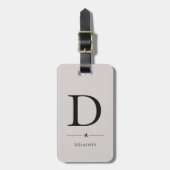 Elegante Monogram Bagage Label (Voorkant verticaal)