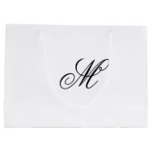 Elegante Monogram Beginletter  Groot Cadeauzakje (Achterkant)