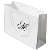 Elegante Monogram Beginletter  Groot Cadeauzakje (Achterkant Gekanteld)