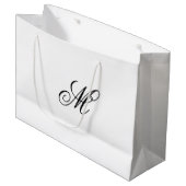 Elegante Monogram Beginletter Groot Cadeauzakje (Voorkant Gekanteld)