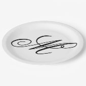 Elegante Monogram Beginletter  Papieren Bordje (Gekanteld)