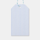 Elegante Monogram Blauwe & witte  Cadeaulabel (Achterkant)