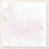 Elegante Monogram Bloemenglas Onderzetter (Achterkant)