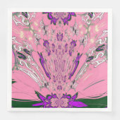 Elegante Monogram Bloom Papieren Servetten (Voorkant)