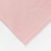 Elegante Monogram Blush Pink Fleece Deken (Hoek)