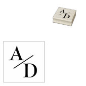Elegante Monogram bruid Groom Moderne bruiloft Rubberstempel (Gestempeld)