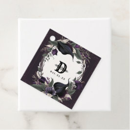 Elegante monogram bruiloft bedankjes labels
