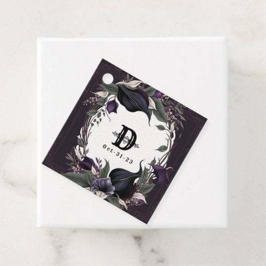 Elegante monogram bruiloft bedankjes labels (In situ)