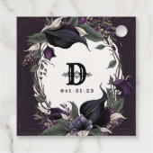 Elegante monogram bruiloft bedankjes labels (Achterkant)