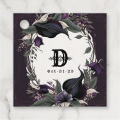 Elegante monogram bruiloft bedankjes labels (Voorkant)