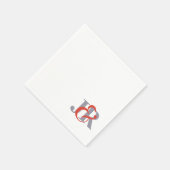 Elegante Monogram Bruiloft Cocktail Papier Servett Servetten (Hoek)