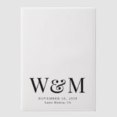 Elegante monogram bruiloft overlay vellum uitnodigingen (Voorkant)