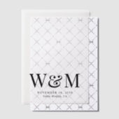 Elegante monogram bruiloft overlay vellum uitnodigingen (Offset (Uitnodiging))