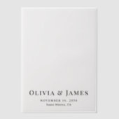 Elegante monogram bruiloft overlay vellum uitnodigingen (Voorkant)