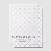 Elegante monogram bruiloft overlay vellum uitnodigingen (Offset (Uitnodiging))