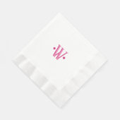 Elegante monogram bruiloft receptie servet (Hoek)