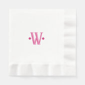 Elegante monogram bruiloft receptie servet (Voorkant)