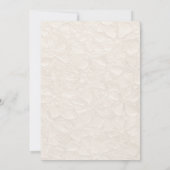 Elegante Monogram Crème Bloemen Bruiloft Kaart (Achterkant)