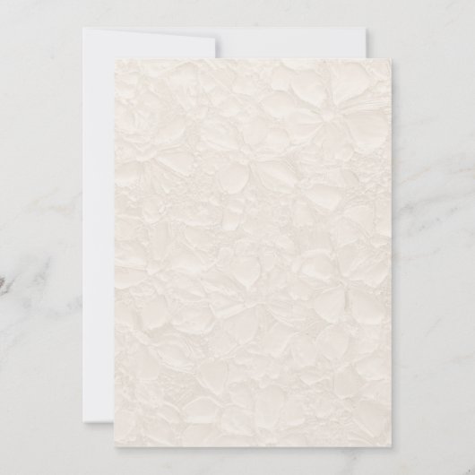 Elegante Monogram Crème Bloemenbruiloft Kaart (Achterkant)